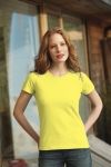 T-Shirt damski z krótkim rękawem 160g Zółty XXL