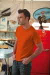 T-Shirt męski z krótkim rękawem 150g Ciemno pomarańczowy S