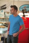 T-Shirt męski z krótkim rękawem 150g Jasno niebieski M
